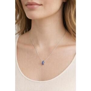 Swarovski Crystal Birthstone Eternity Rondelle Charm Sept (Sapphire)